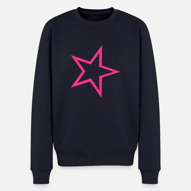 Stern - Männer Premium Bio Pullover - Navy