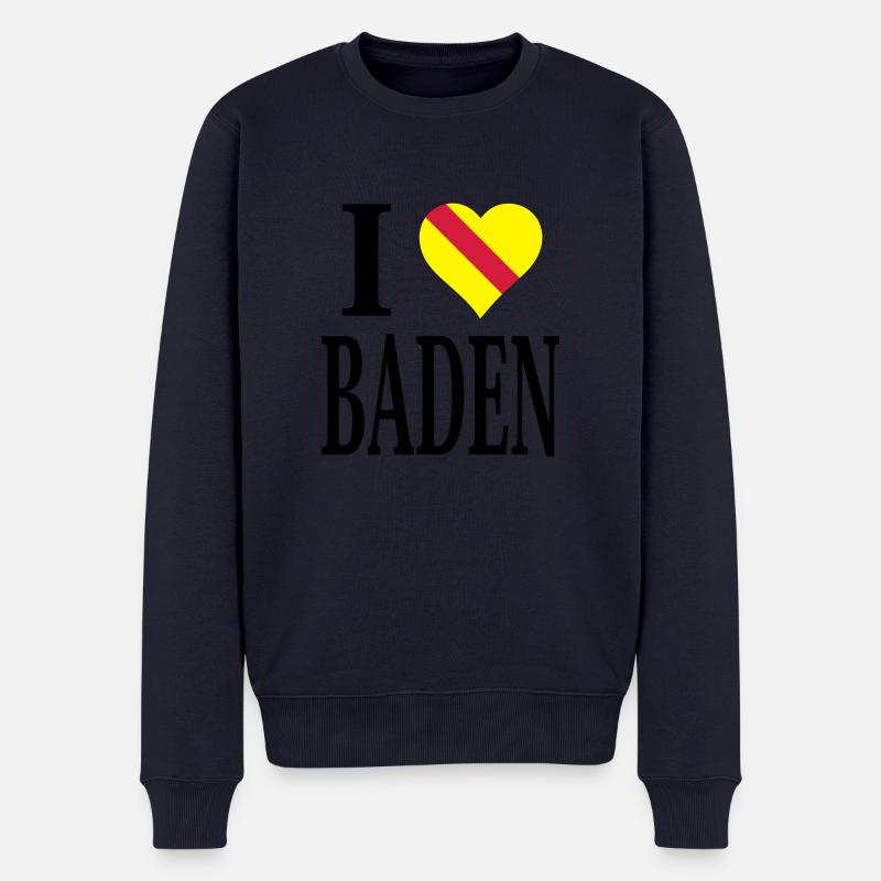 I love Baden - Männer Premium Bio Pullover - Navy