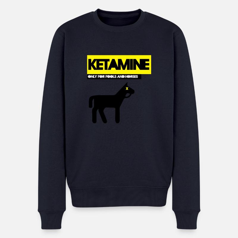 KETAMIN - Männer Premium Bio Pullover - Navy