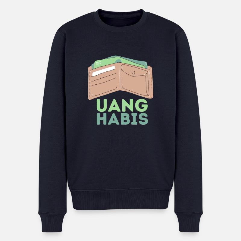 INDONET Uang Habis - Männer Premium Bio Pullover - Navy