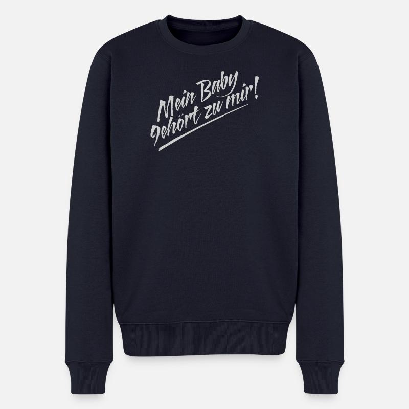 MEIN BABY - Männer Premium Bio Pullover - Navy