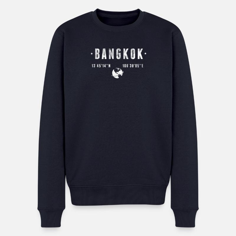 Bangkok - Männer Premium Bio Pullover - Navy
