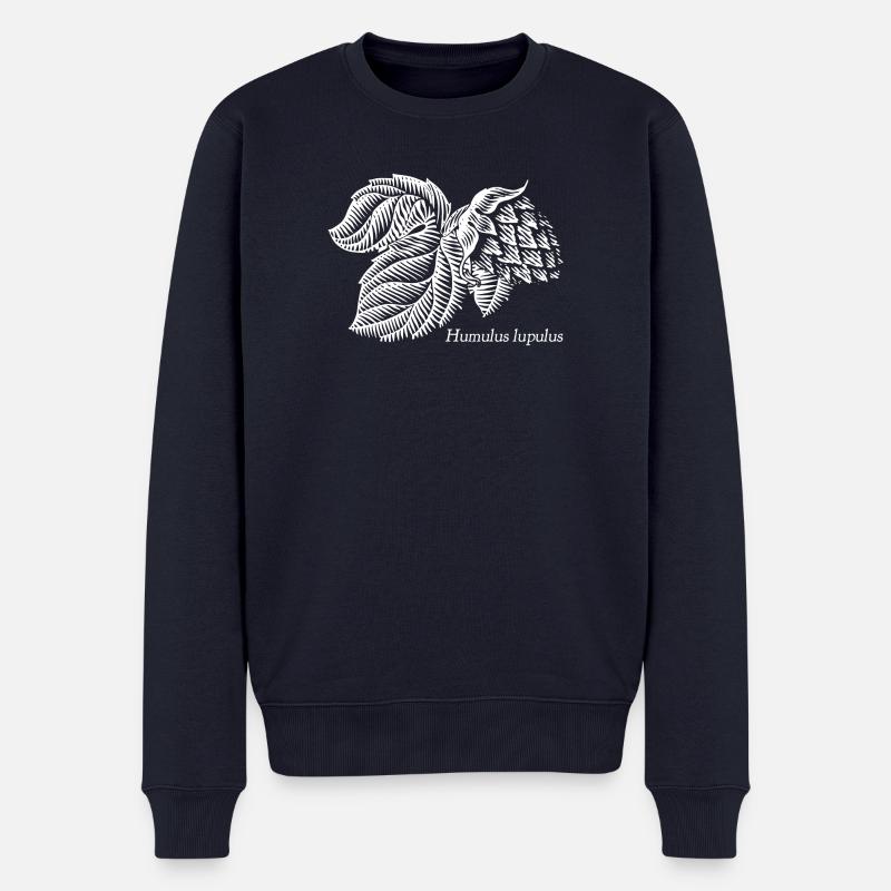 Humulus lupulus Soyons houblonnés - Pull Premium bio Homme - bleu marine