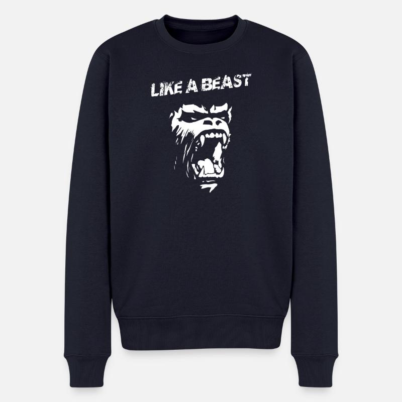 Comme un gorille bête - Pull Premium bio Homme - bleu marine