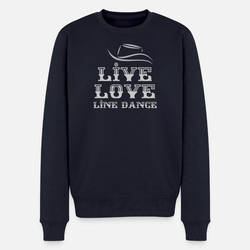 Linedancer Geschenk: Live, Love, Line Dance - Männer Premium Bio Pullover - Navy