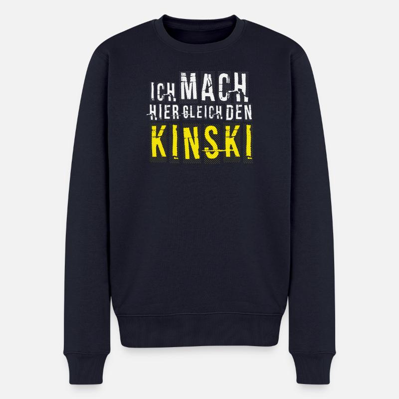 Schlechte Laune - Ausrasten - Lustiger Spruch - Männer Premium Bio Pullover - Navy