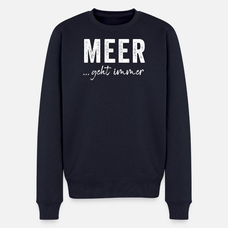 Meer geht immer - Männer Premium Bio Pullover - Navy