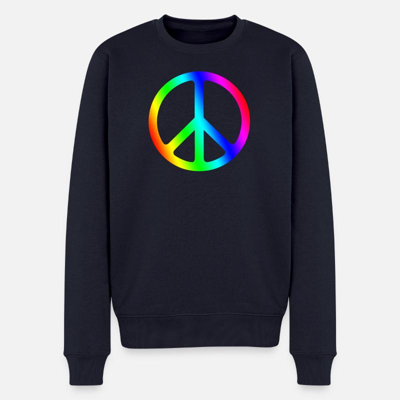 Peace - No war - Männer Premium Bio Pullover - Navy