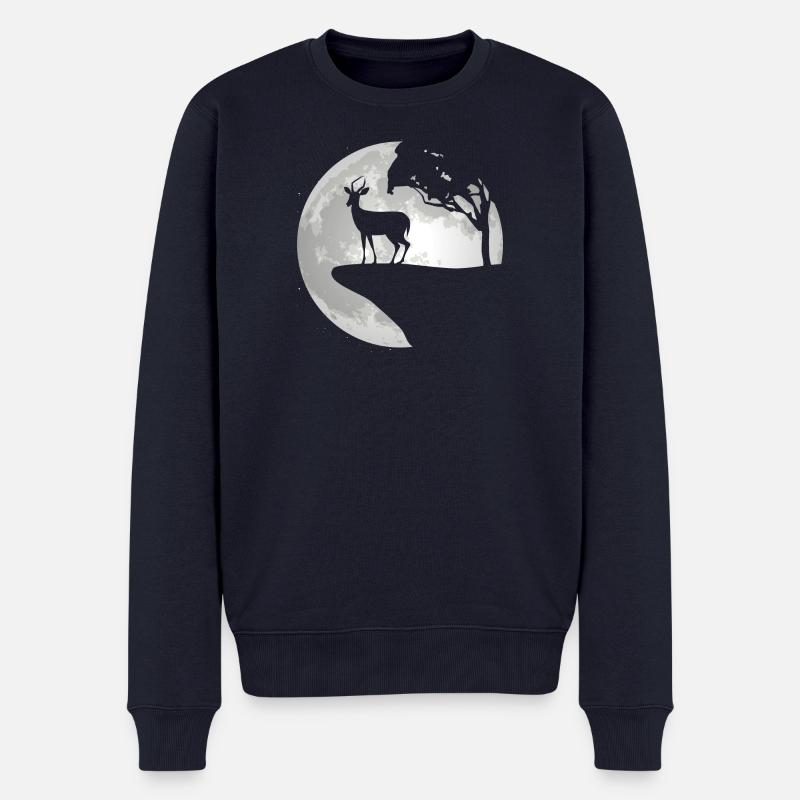 Impala Antilope Vollmond Afrika Geschenk - Männer Premium Bio Pullover - Navy