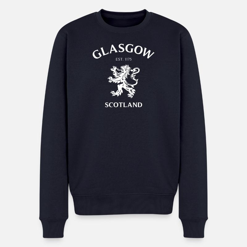GLASGOW Écosse Schottland - Pull Premium bio Homme - bleu marine