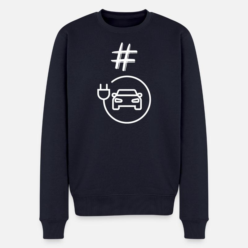 Ladekreis Elektroauto Icon - Männer Premium Bio Pullover - Navy