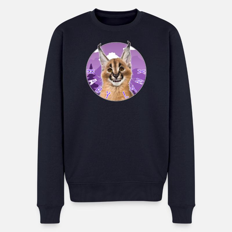 Chat Bébé Lynx - Pull Premium bio Homme - bleu marine