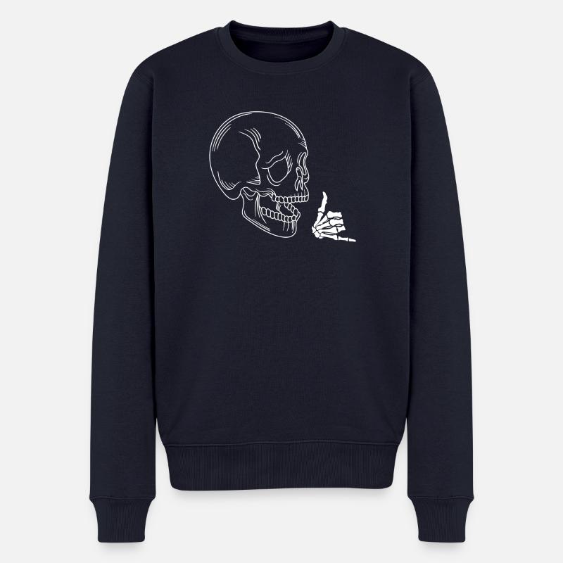 Crâne à bascule - Pull Premium bio Homme - bleu marine