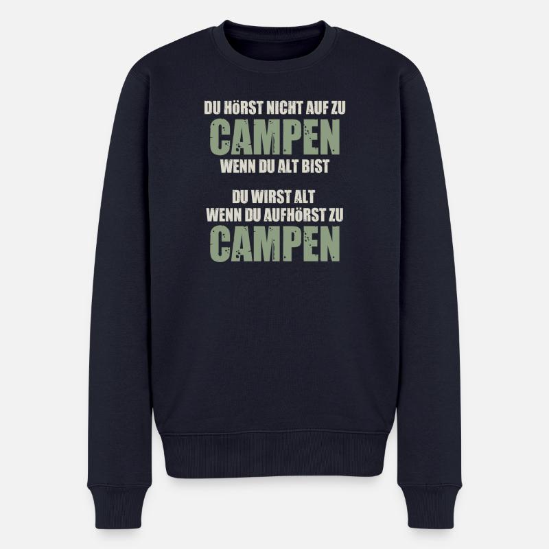 Cooles Camper Reisemobil Wohnmobil Fun Shirt - Männer Premium Bio Pullover - Navy