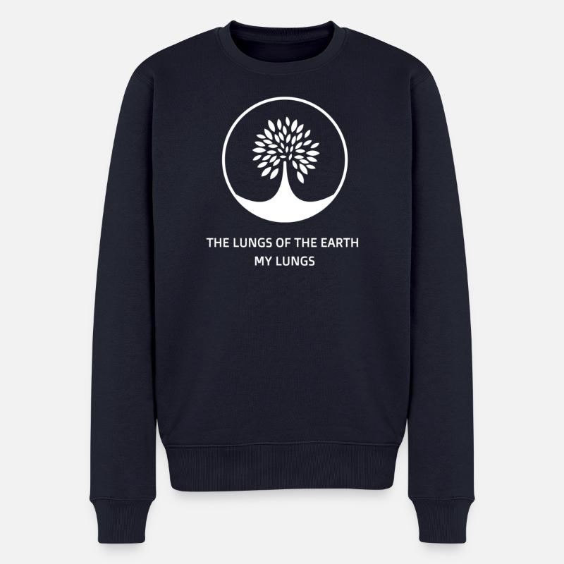 Lungen des Erdkreisbaums - Männer Premium Bio Pullover - Navy