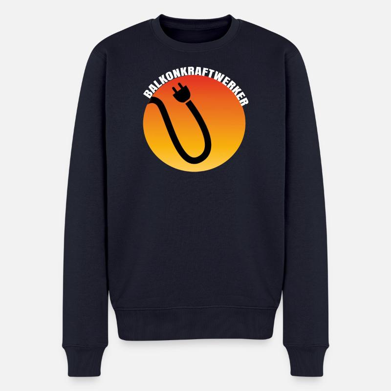 Balkonkraftwerk Plug Icon - Männer Premium Bio Pullover - Navy