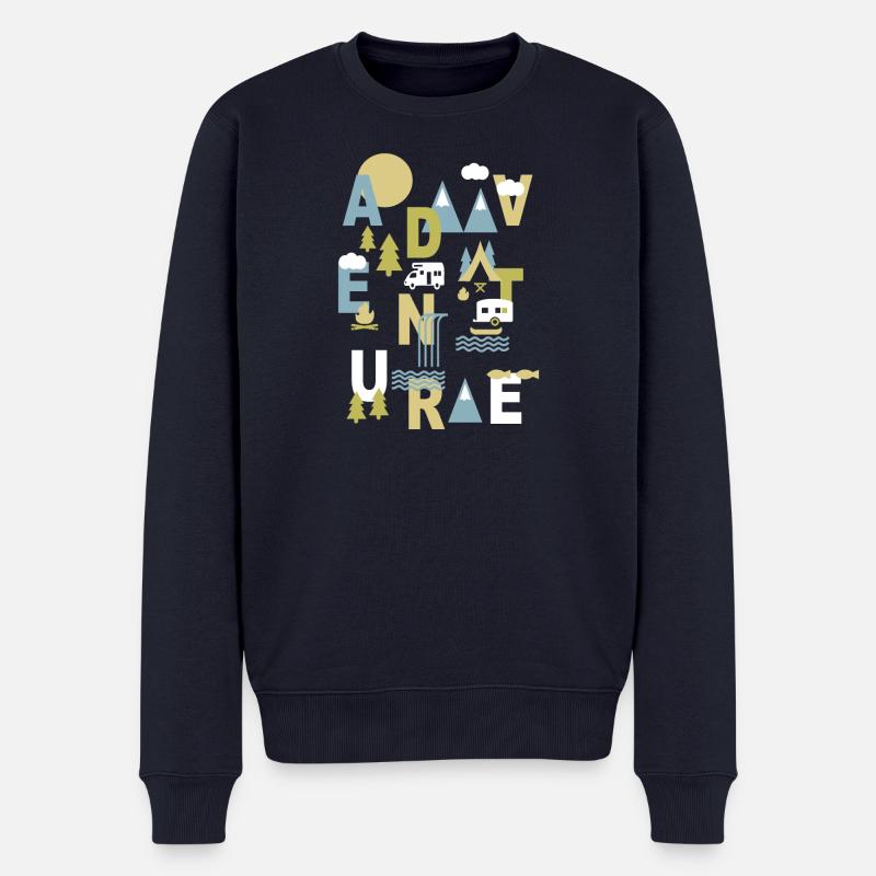 Outdoor Abenteuer - Männer Premium Bio Pullover - Navy