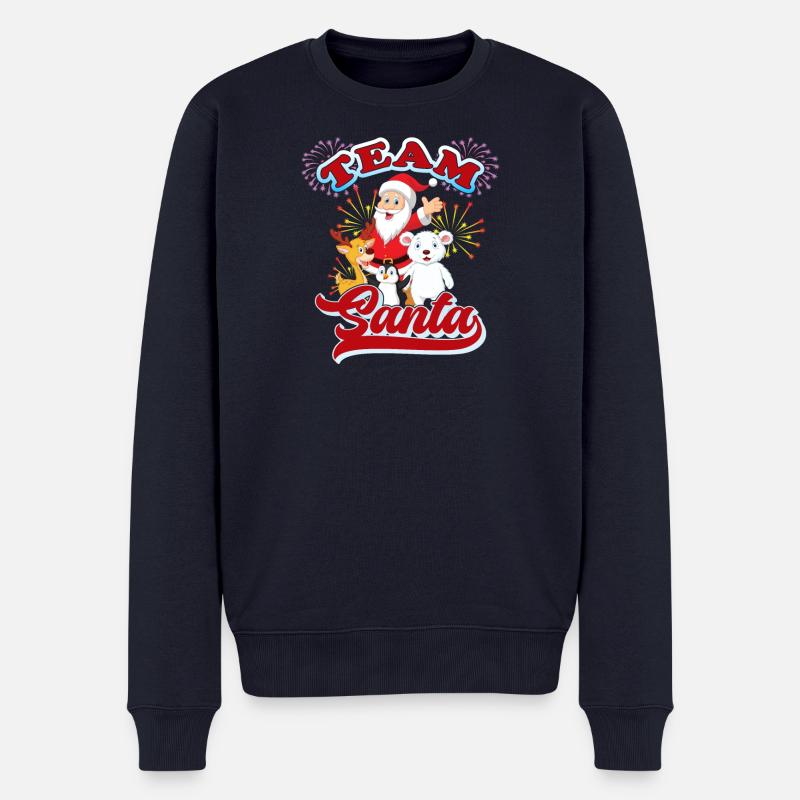 Conception d’animaux de Noël pour le Père No - Pull Premium bio Homme - bleu marine