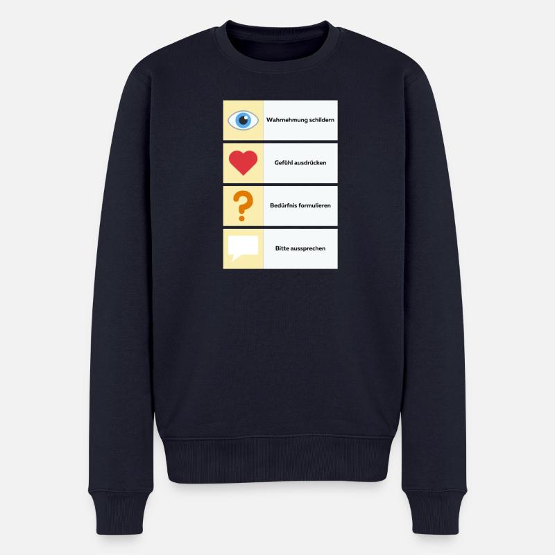 Gewaltfreie Kommunikation - Männer Premium Bio Pullover - Navy