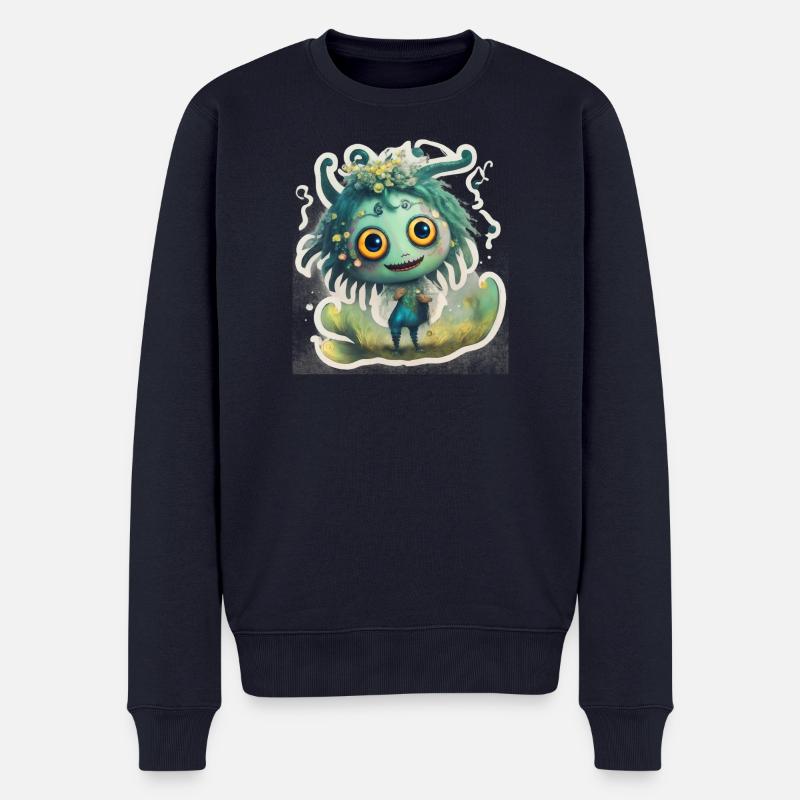 Monsterchen - Männer Premium Bio Pullover - Navy