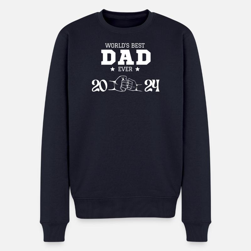 world´s best dad 2024 - Männer Premium Bio Pullover - Navy