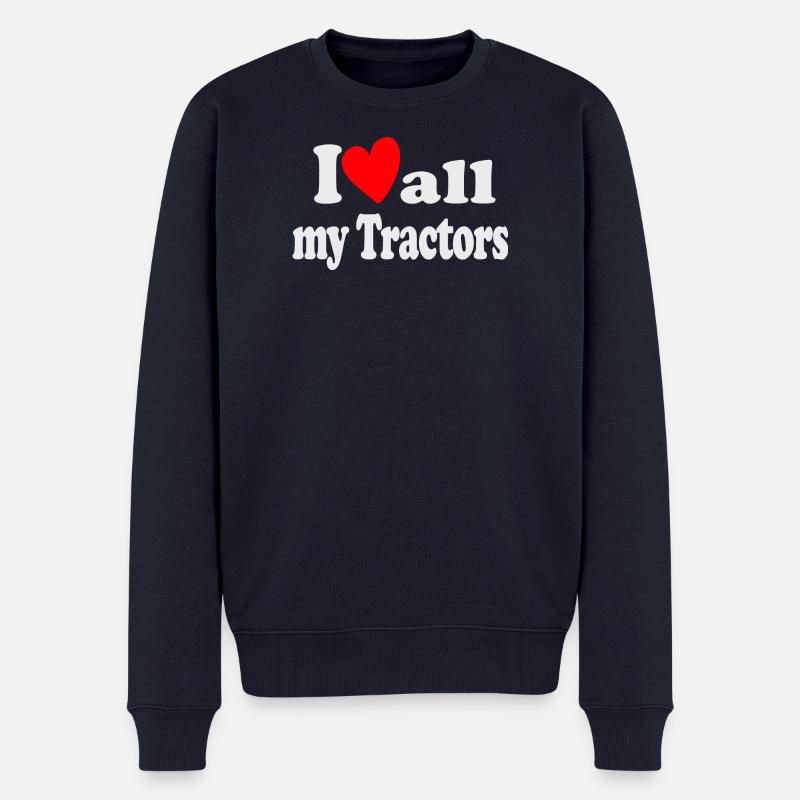 J’aime tous mes tracteurs - Pull Premium bio Homme - bleu marine