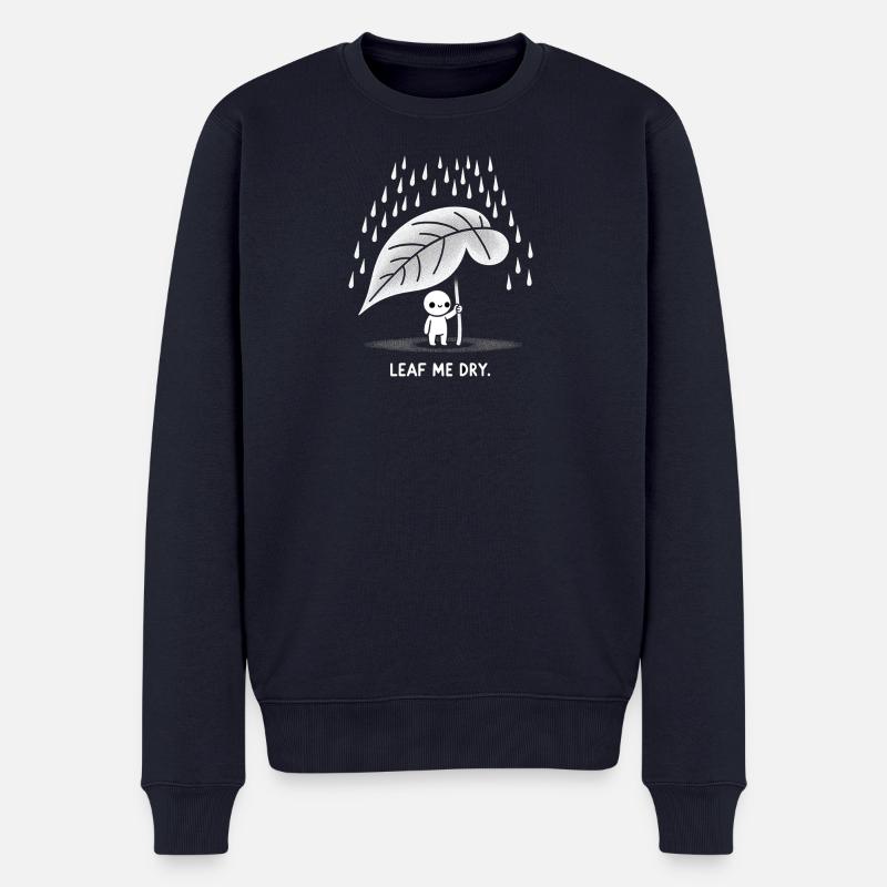 Leaf Me Dry - Pull Premium bio Homme - bleu marine