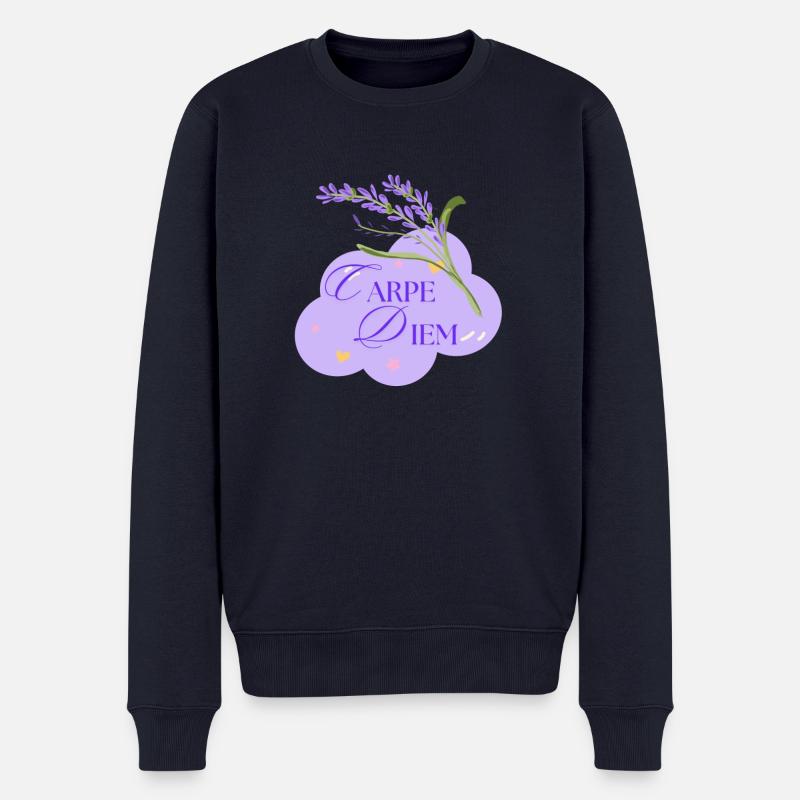 Carpe Diem - Männer Premium Bio Pullover - Navy