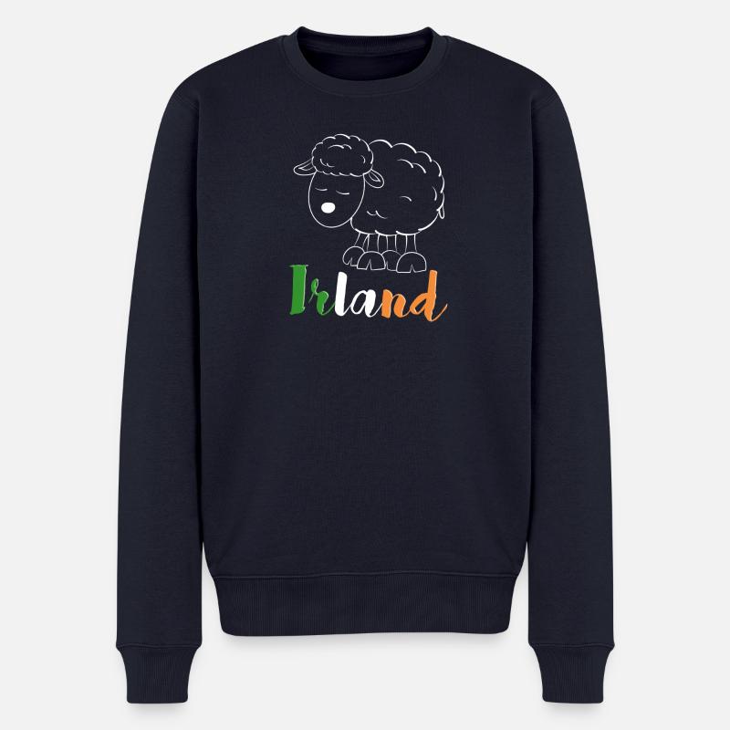 Mouton d’Irlande (version colorée) - Pull Premium bio Homme - bleu marine