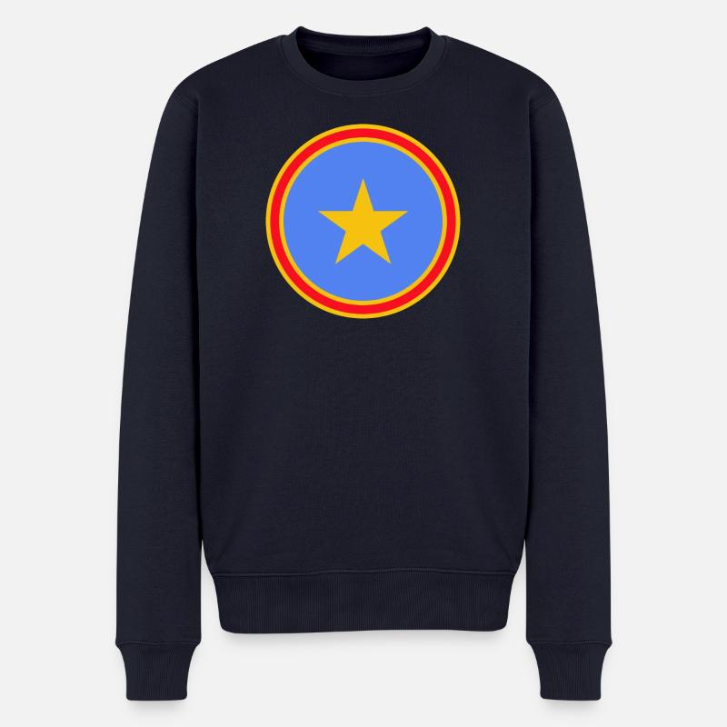 COULEURS DU CONGO - Pull Premium bio Homme - bleu marine