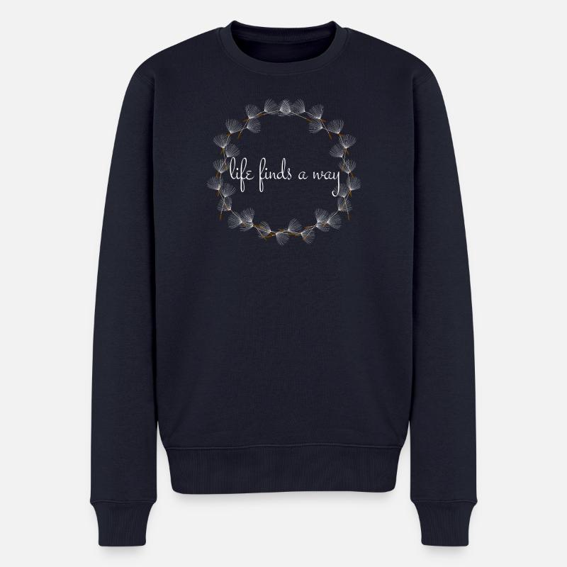 Life finds a way, Pusteblume - Männer Premium Bio Pullover - Navy