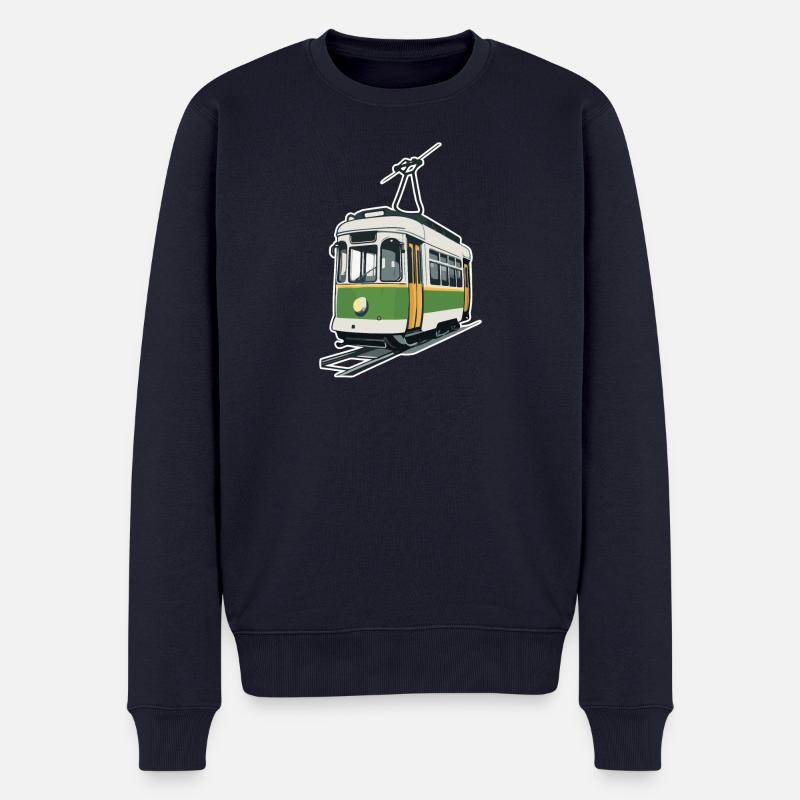 Tram Tram Train - Pull Premium bio Homme - bleu marine