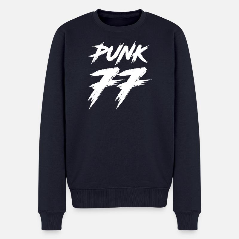 PUNK - Männer Premium Bio Pullover - Navy