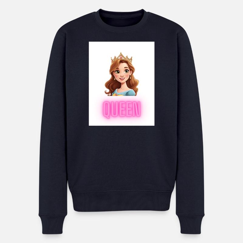 Queen - Männer Premium Bio Pullover - Navy
