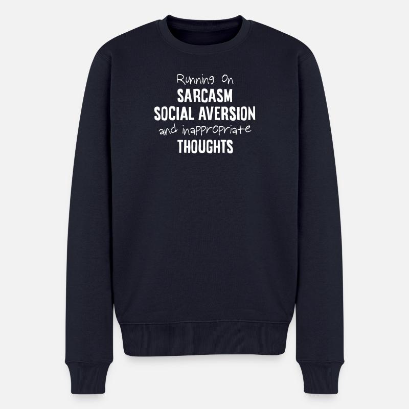 Running on... - Männer Premium Bio Pullover - Navy