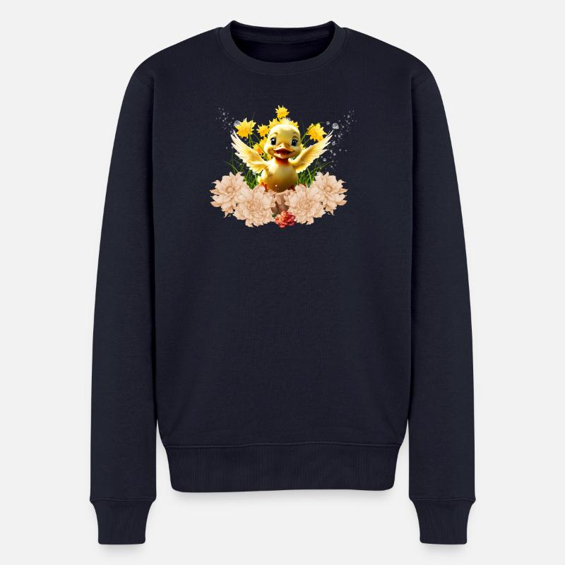 Süßes Entlein - Männer Premium Bio Pullover - Navy