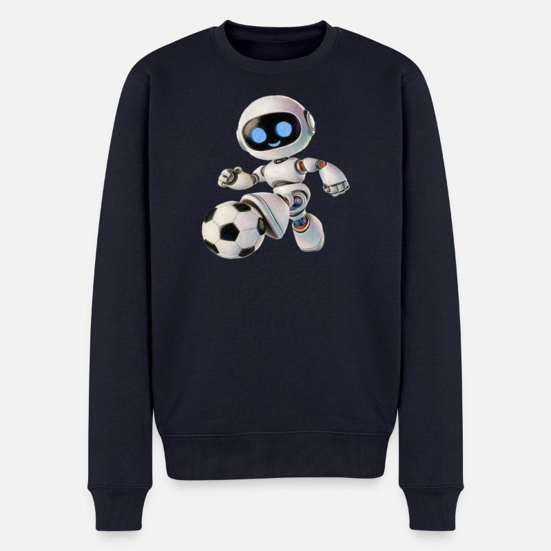Fußball-Roboter - Männer Premium Bio Pullover - Navy