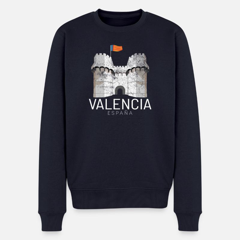Valencia - Männer Premium Bio Pullover - Navy