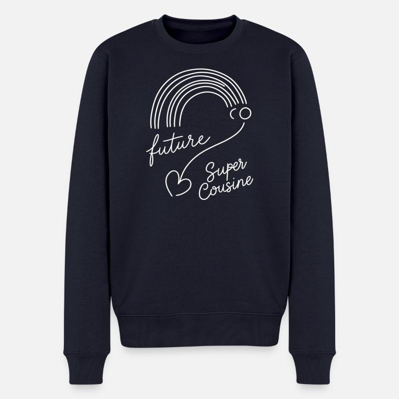 annonce grossesse future super cousine - Pull Premium bio Homme - bleu marine