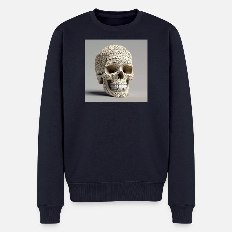 Numéro de crâne 63 - Pull Premium bio Homme - bleu marine