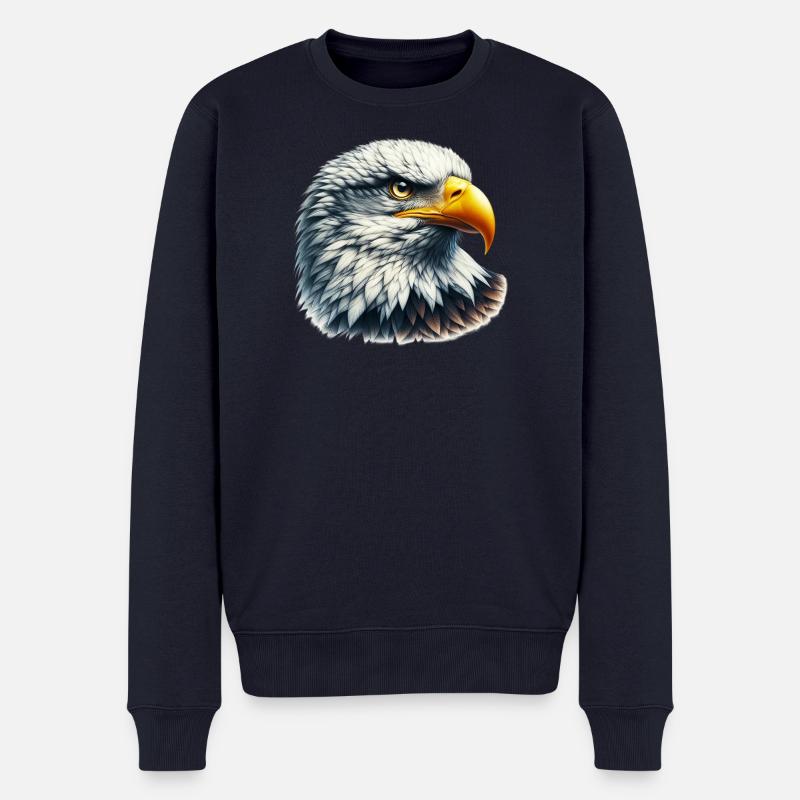 Adler - Männer Premium Bio Pullover - Navy