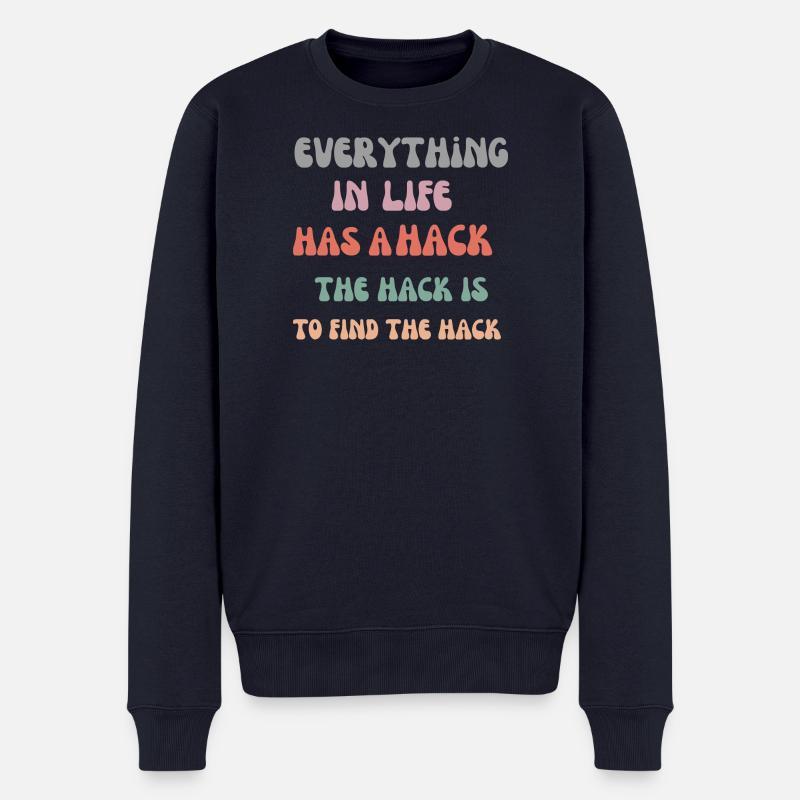 Lifehack - Männer Premium Bio Pullover - Navy