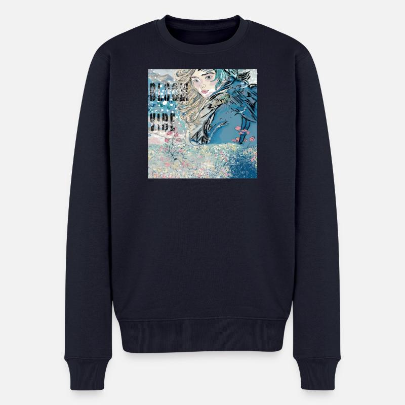 AMBIANCE DE FLEUR - Pull Premium bio Homme - bleu marine