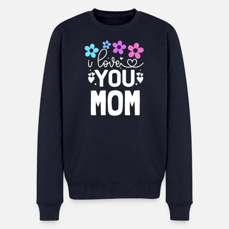 Je t'aime, maman - Pull Premium bio Homme - bleu marine