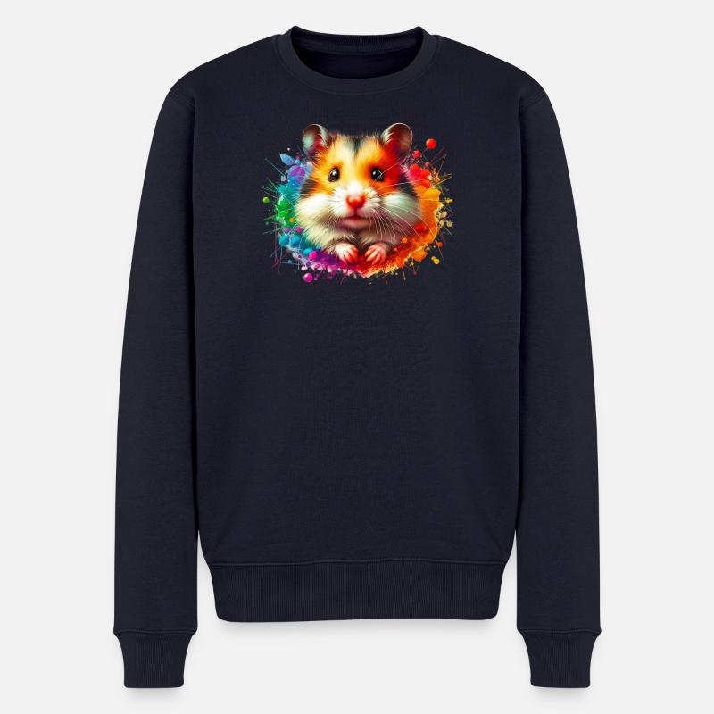 Hamster - Männer Premium Bio Pullover - Navy