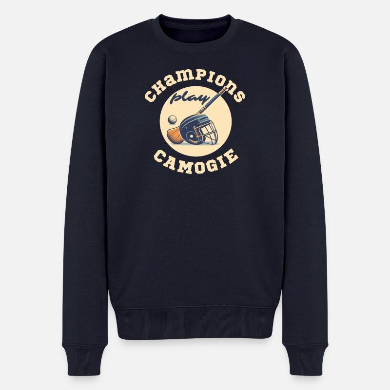 Champions spielen Camogie - Männer Premium Bio Pullover - Navy