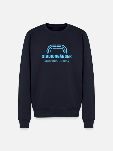 München-Giesing Stadiongänger weiß – Geschenk Fan - Männer Premium Bio Pullover - Navy