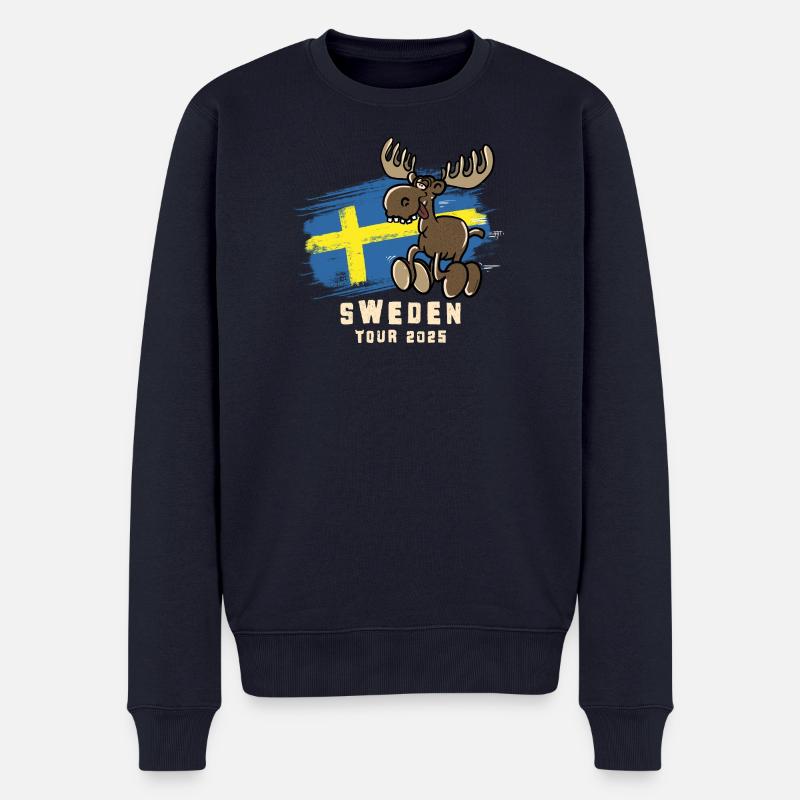 Sweden Tour 2025 - Männer Premium Bio Pullover - Navy