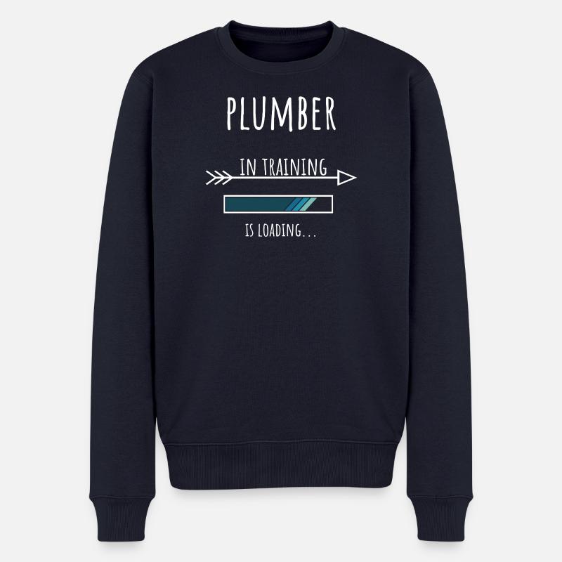 Plumber in Ausbildung Geschenk - Männer Premium Bio Pullover - Navy