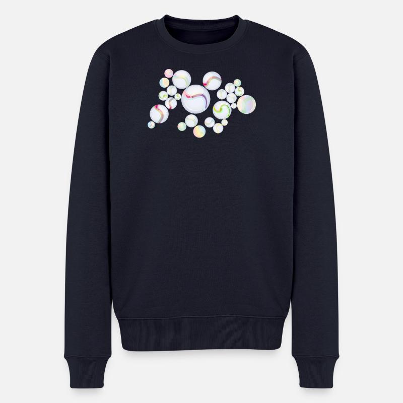 Marbres à motifs – Élégance chatoyante - Pull Premium bio Homme - bleu marine